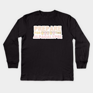 Prepare for the Alpacalypse Kids Long Sleeve T-Shirt